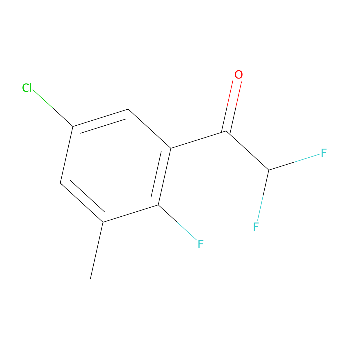 1-(5-Chloro-2-fluoro-3-methylphenyl)-2,2-difluoroethanone molecular structure, CAS 2807469-80-1