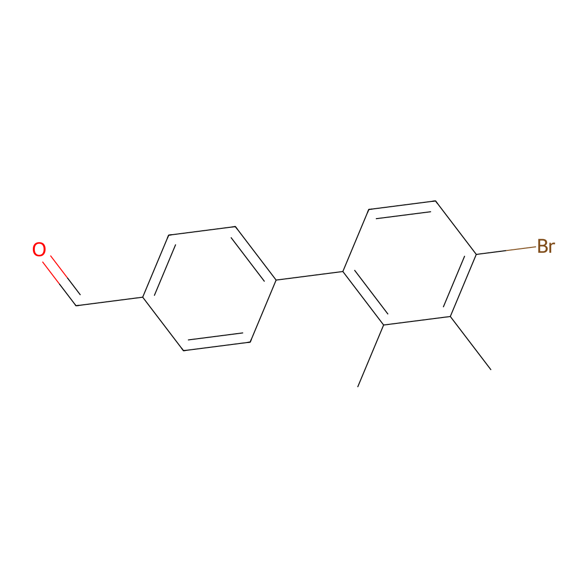 4'-Bromo-2',3'-dimethyl-[1,1'-biphenyl]-4-carbaldehyde molecular structure, CAS 2807469-82-3