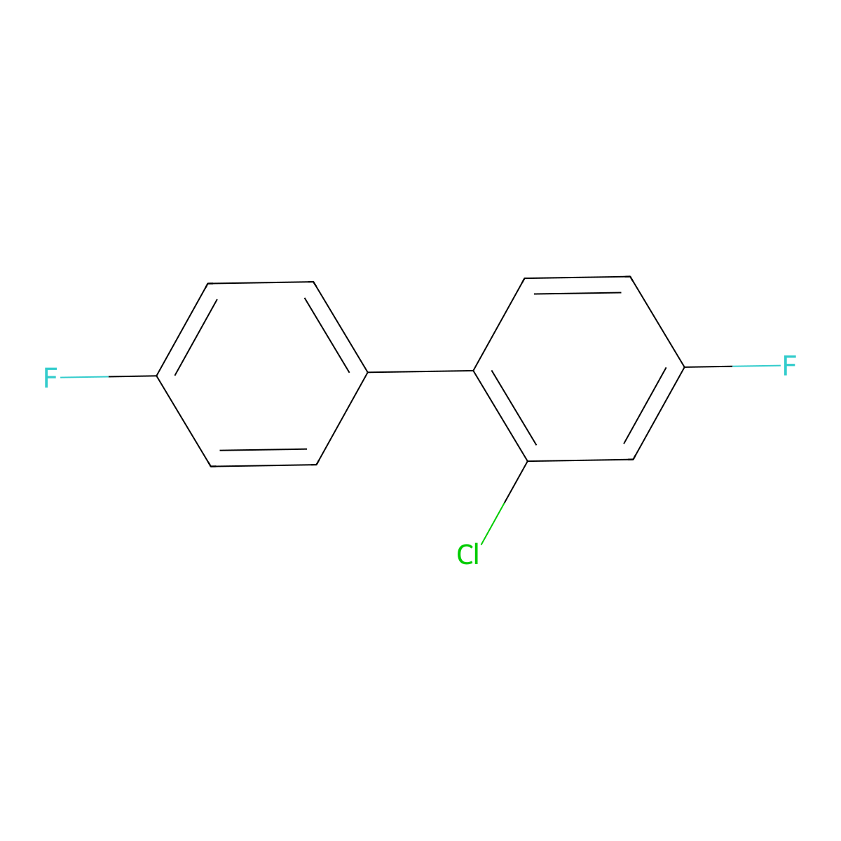 2-Chloro-4,4'-difluoro-1,1'-biphenyl molecular structure, CAS 2807469-85-6