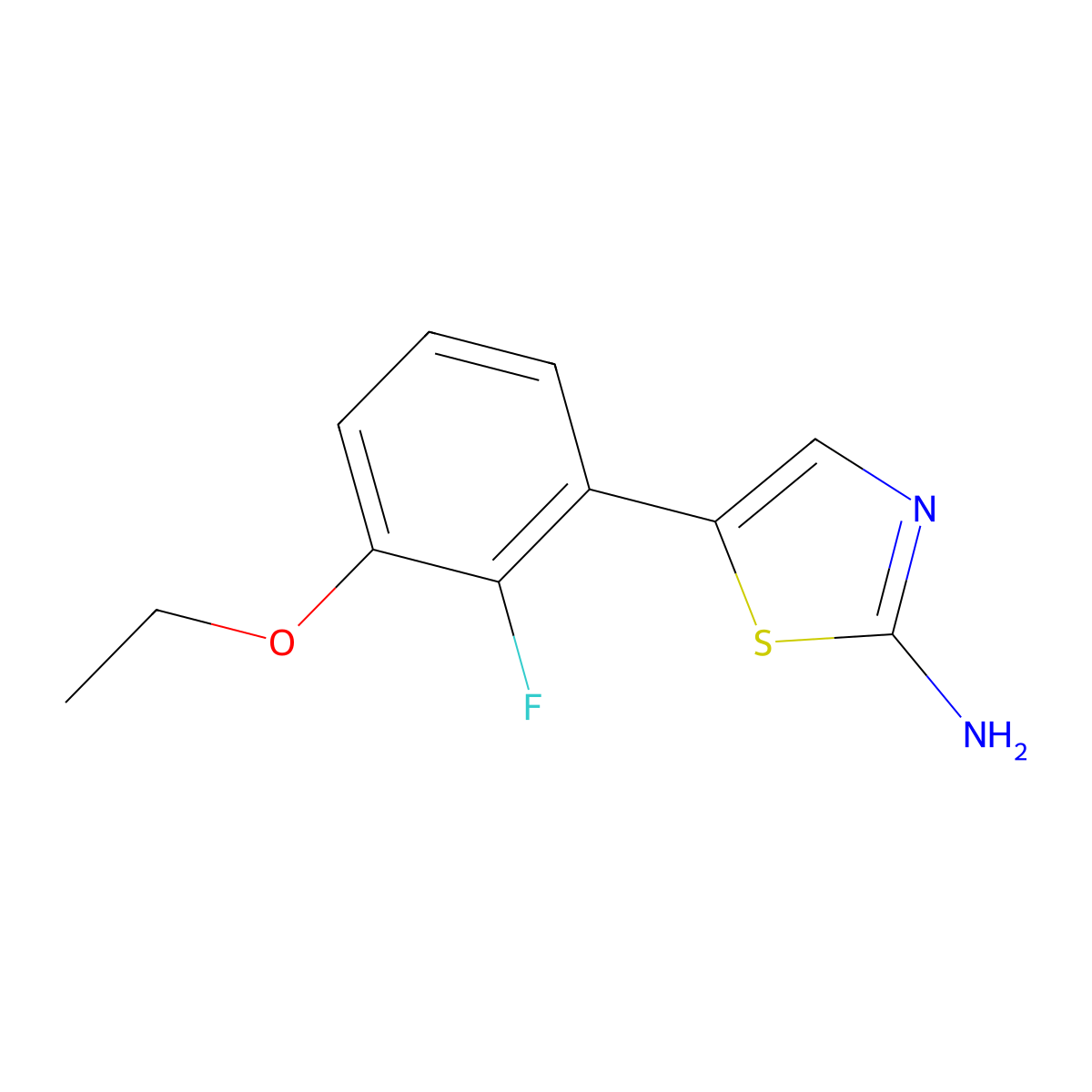 5-(3-Ethoxy-2-fluorophenyl)thiazol-2-amine molecular structure, CAS 2807469-92-5