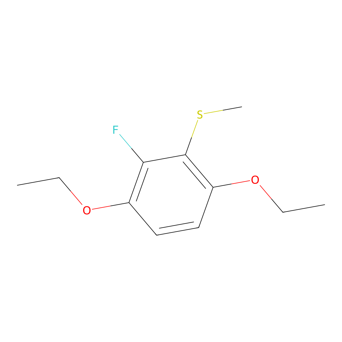 (3,6-Diethoxy-2-fluorophenyl)(methyl)sulfane molecular structure, CAS 2807470-03-5