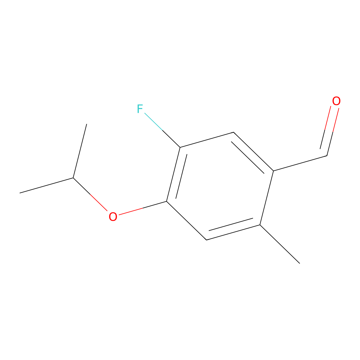 5-Fluoro-4-isopropoxy-2-methylbenzaldehyde molecular structure, CAS 2807470-04-6