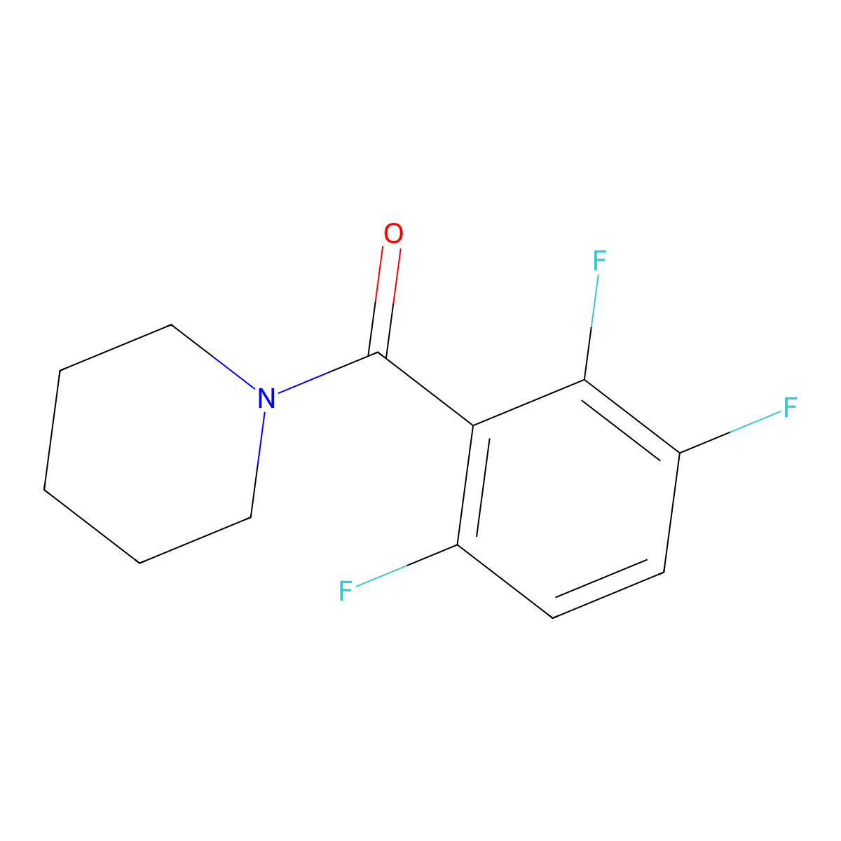 Piperidin-1-yl(2,3,6-trifluorophenyl)methanone molecular structure, CAS 2807470-24-0