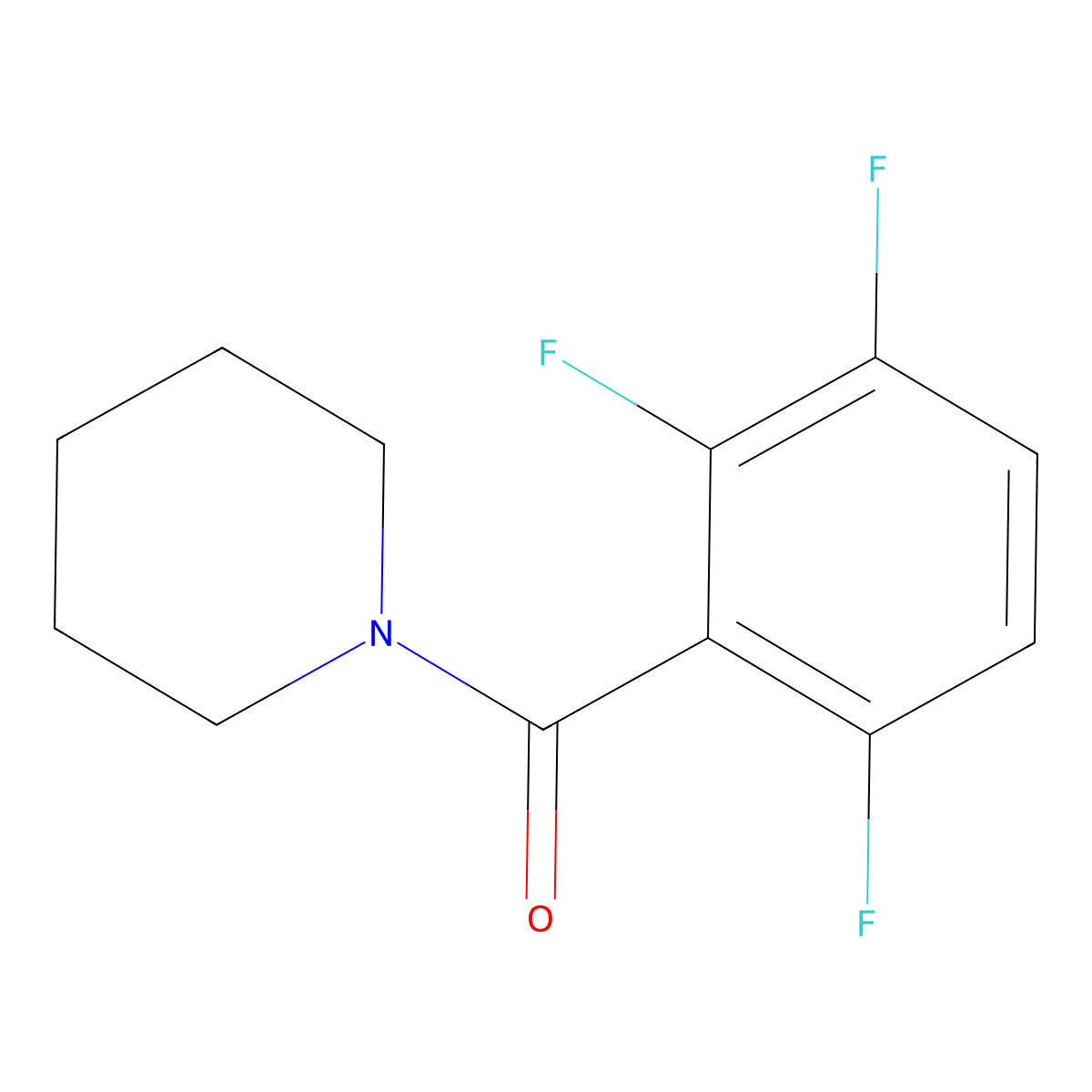 Piperidin-1-yl(2,3,6-trifluorophenyl)methanone molecular structure, CAS 2807470-24-0