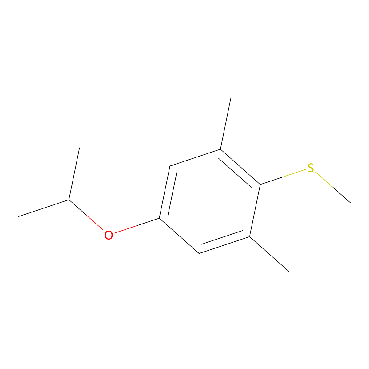 (4-Isopropoxy-2,6-dimethylphenyl)(methyl)sulfane molecular structure, CAS 2807470-25-1