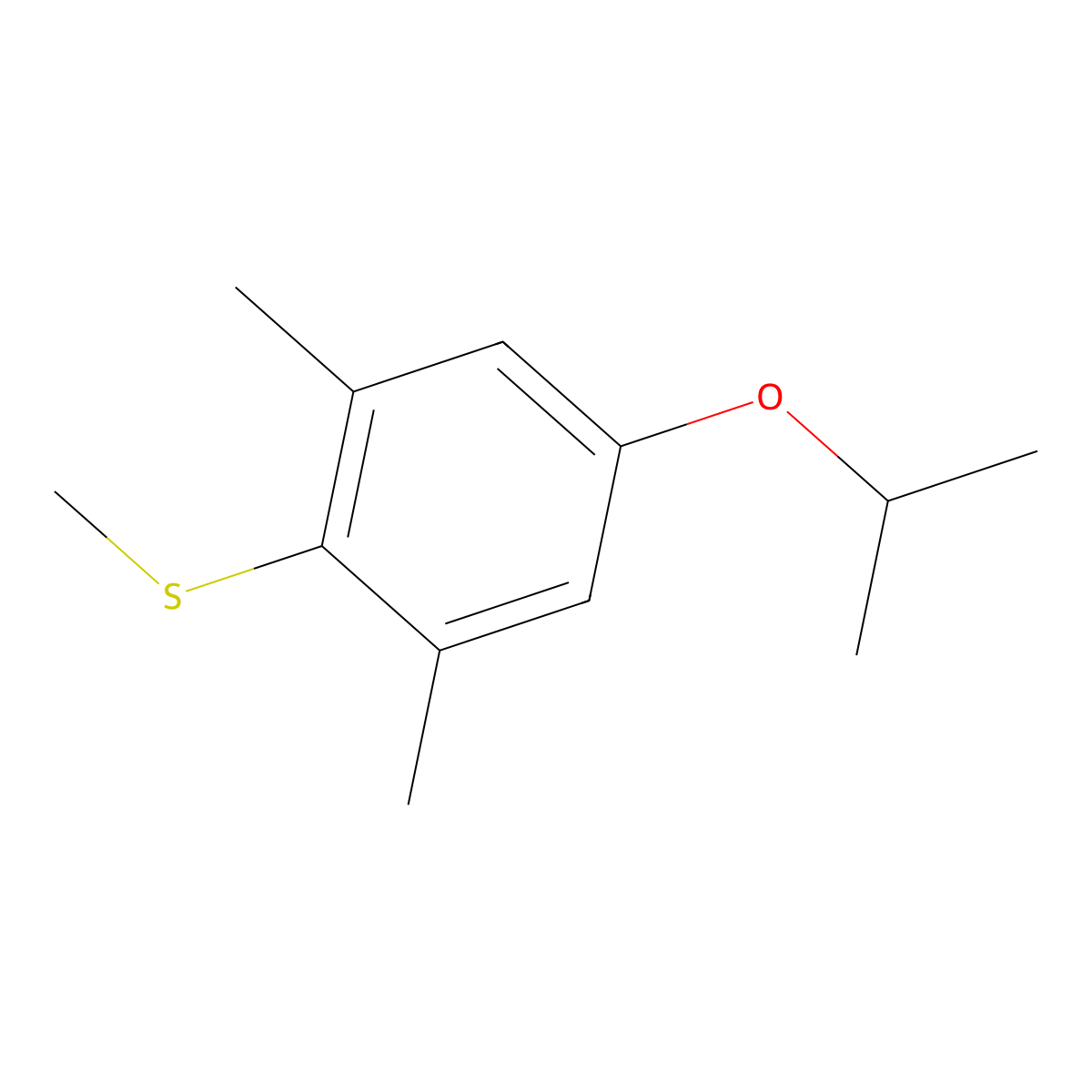 (4-Isopropoxy-2,6-dimethylphenyl)(methyl)sulfane molecular structure, CAS 2807470-25-1