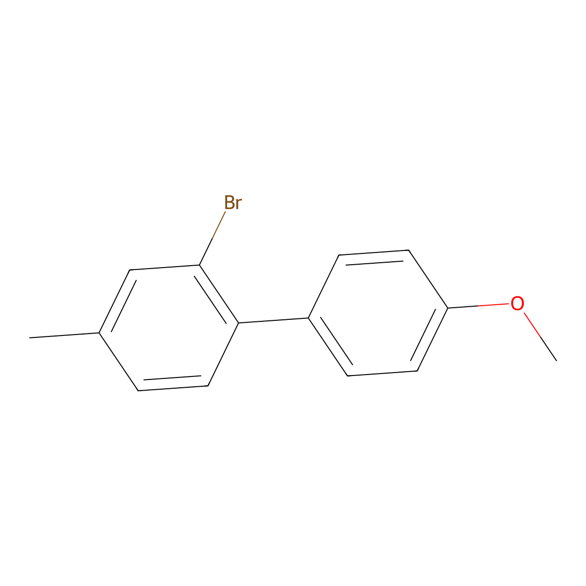 2-Bromo-4'-methoxy-4-methyl-1,1'-biphenyl molecular structure, CAS 2807470-29-5