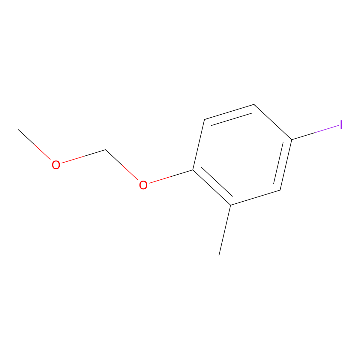 4-Iodo-1-(methoxymethoxy)-2-methylbenzene molecular structure, CAS 2807470-35-3