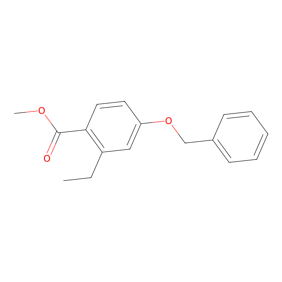 Methyl 4-(benzyloxy)-2-ethylbenzoate molecular structure, CAS 2807470-49-9