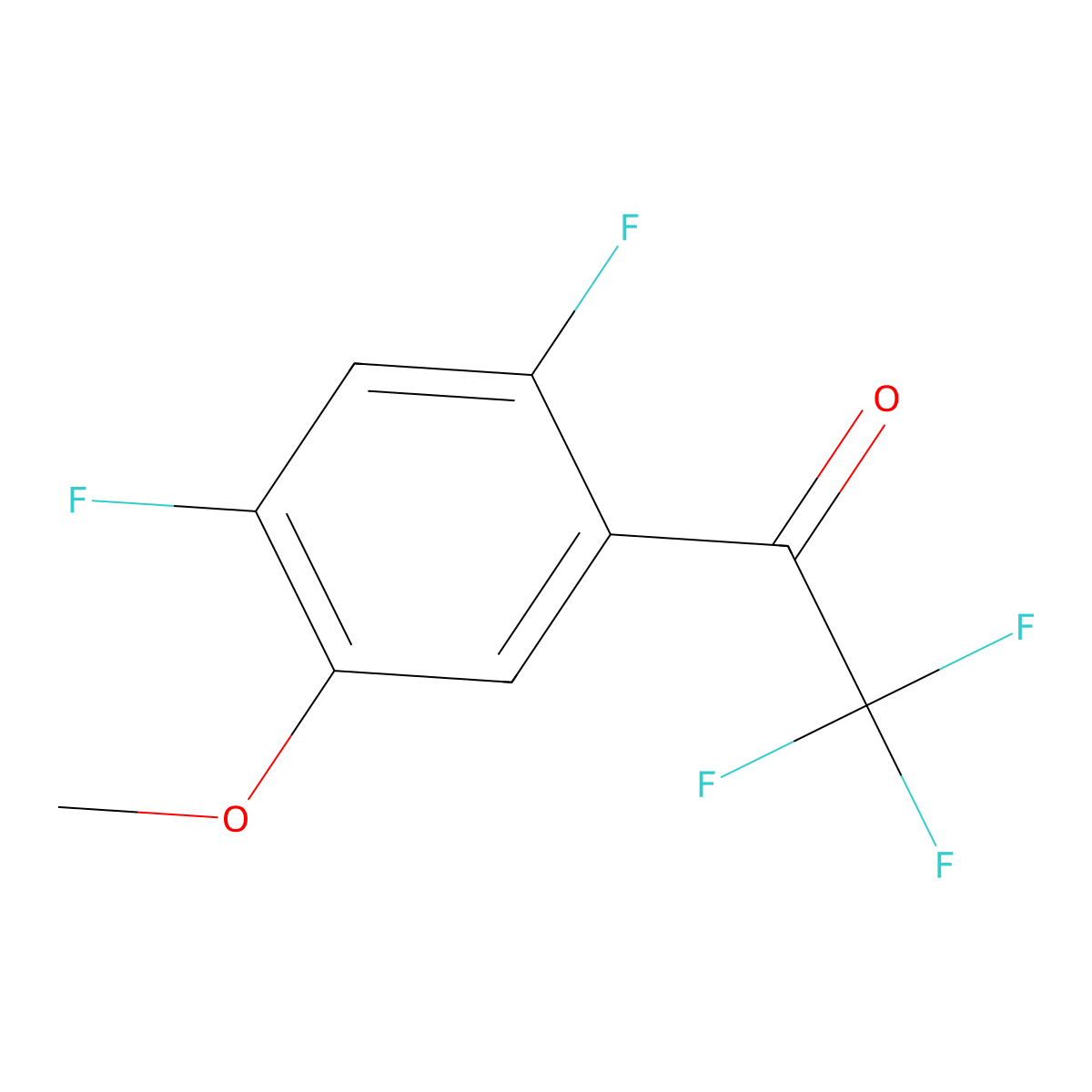 1-(2,4-Difluoro-5-methoxyphenyl)-2,2,2-trifluoroethanone molecular structure, CAS 2807470-60-4