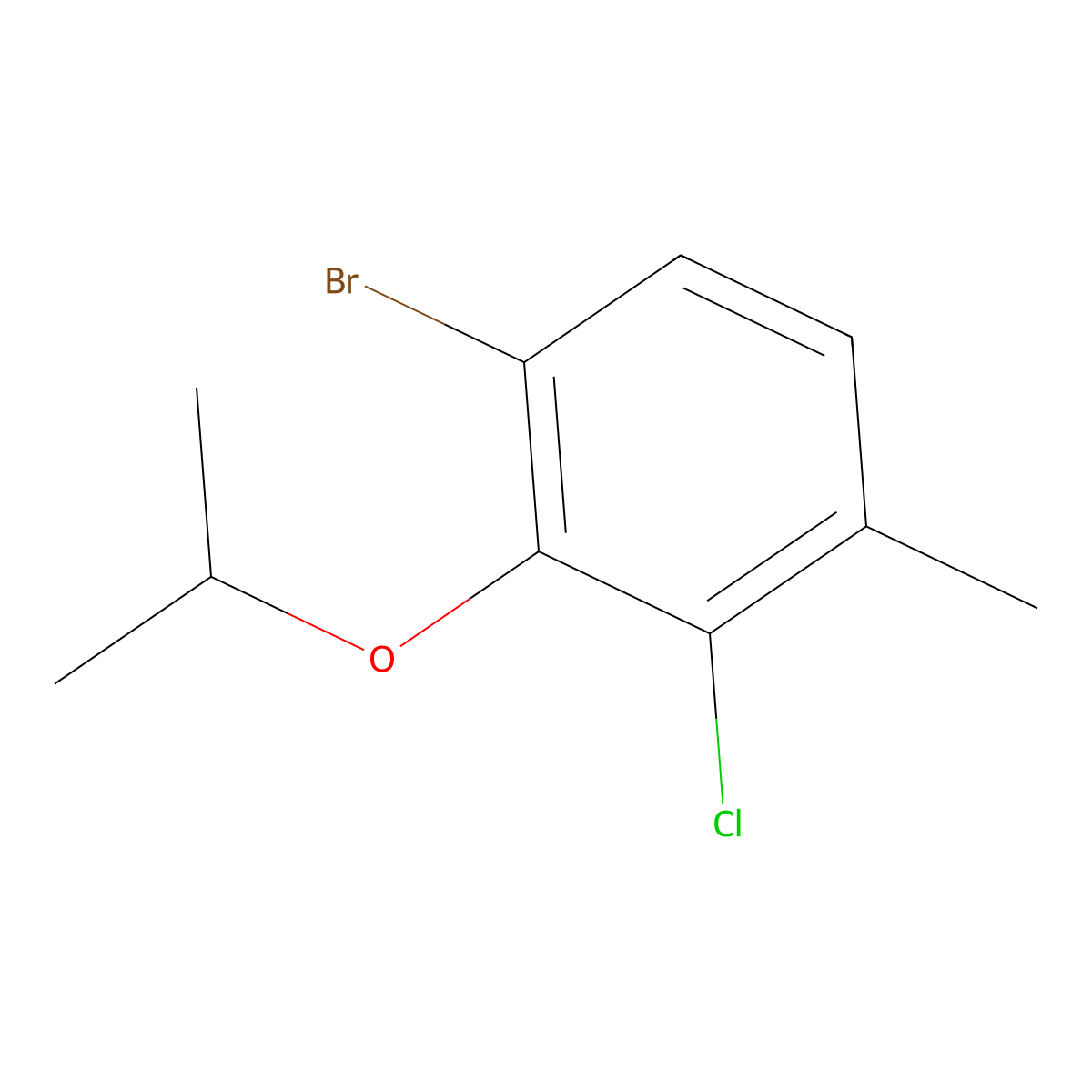 1-Bromo-3-chloro-2-isopropoxy-4-methylbenzene molecular structure, CAS 2807470-82-0