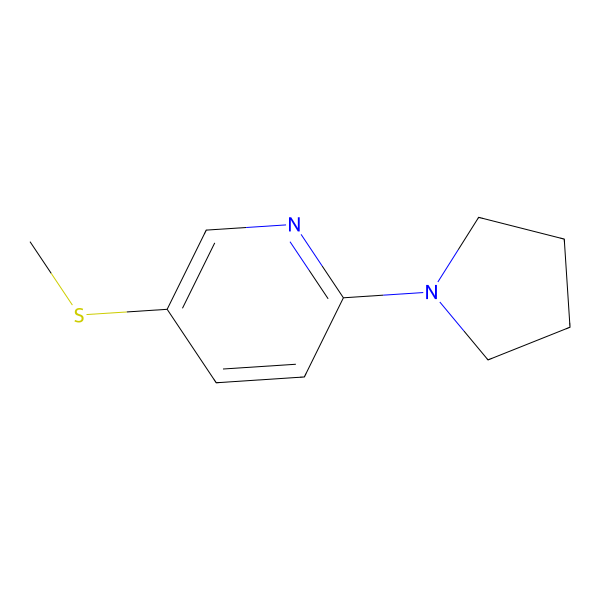 5-(Methylthio)-2-(pyrrolidin-1-yl)pyridine molecular structure, CAS 2807471-22-1