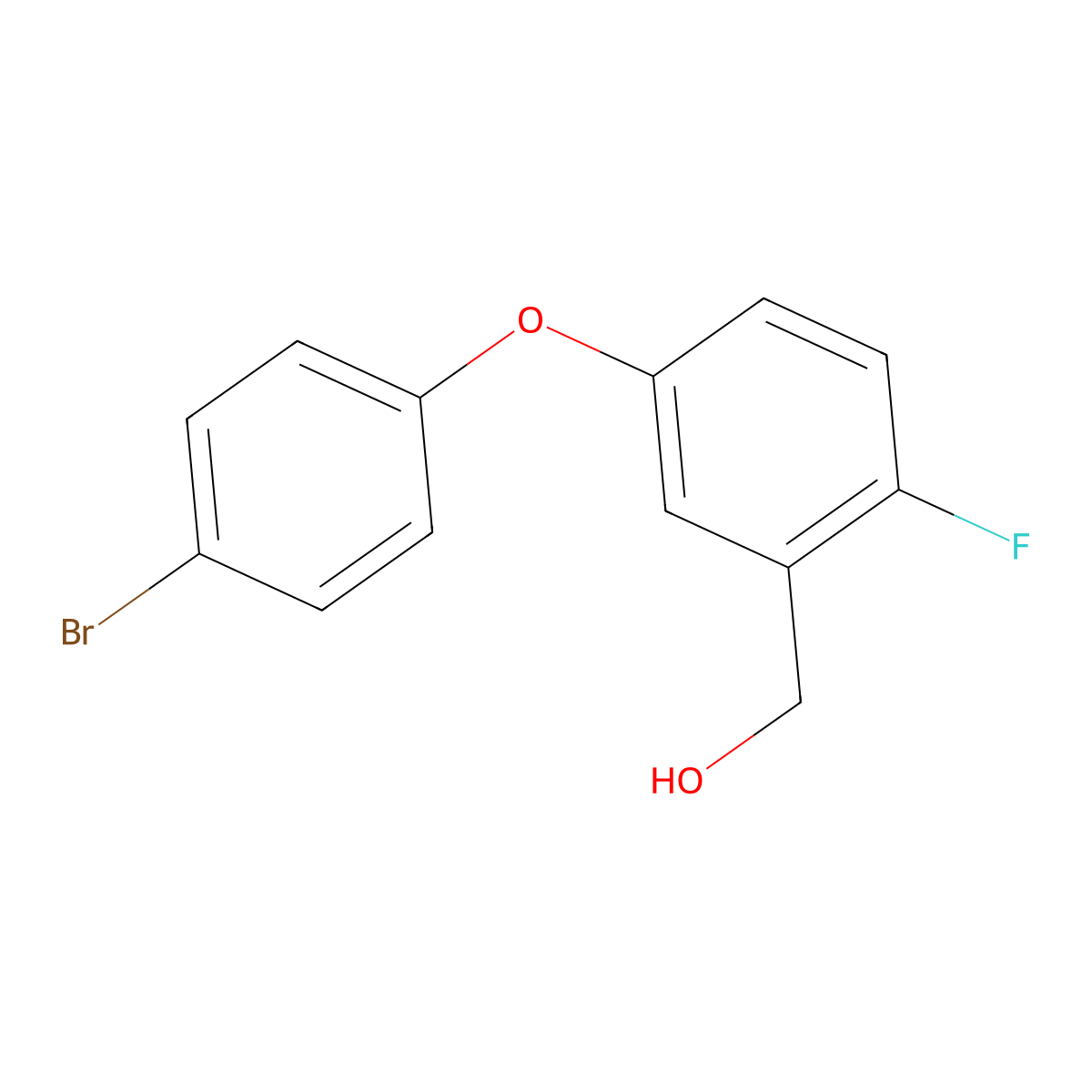 (5-(4-Bromophenoxy)-2-fluorophenyl)methanol molecular structure, CAS 2807471-37-8