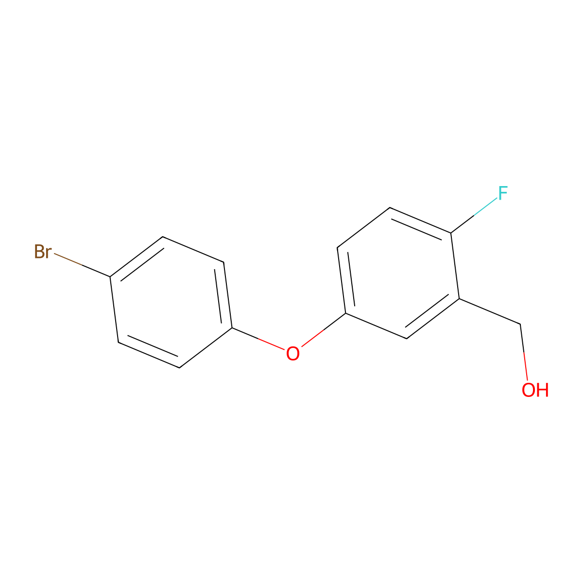 (5-(4-Bromophenoxy)-2-fluorophenyl)methanol molecular structure, CAS 2807471-37-8