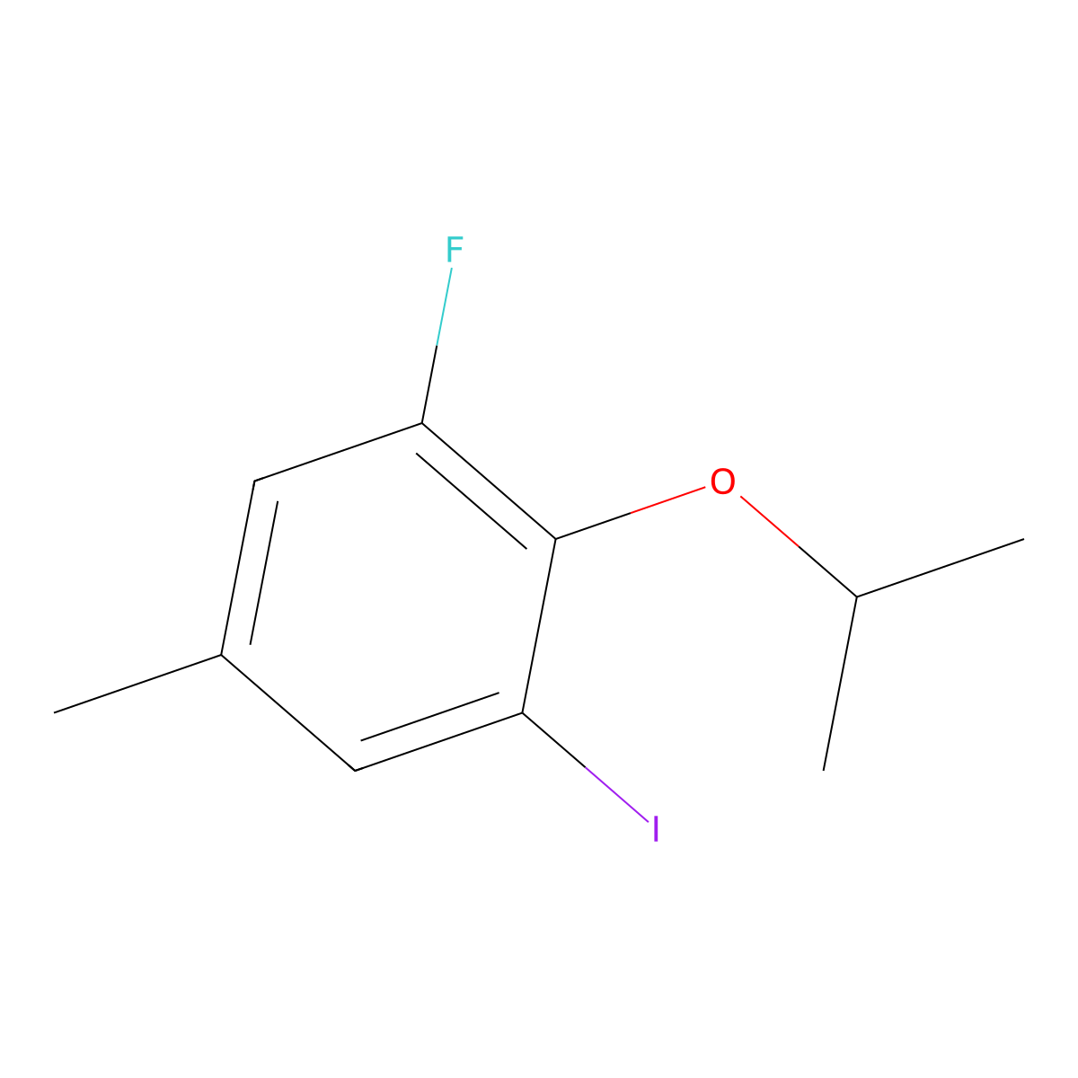 1-Fluoro-3-iodo-2-isopropoxy-5-methylbenzene molecular structure, CAS 2807471-38-9
