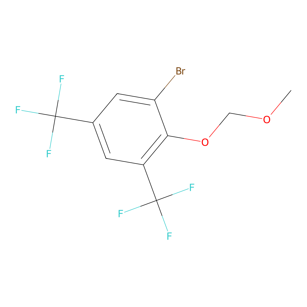 1-Bromo-2-(methoxymethoxy)-3,5-bis(trifluoromethyl)benzene molecular structure, CAS 2807471-43-6