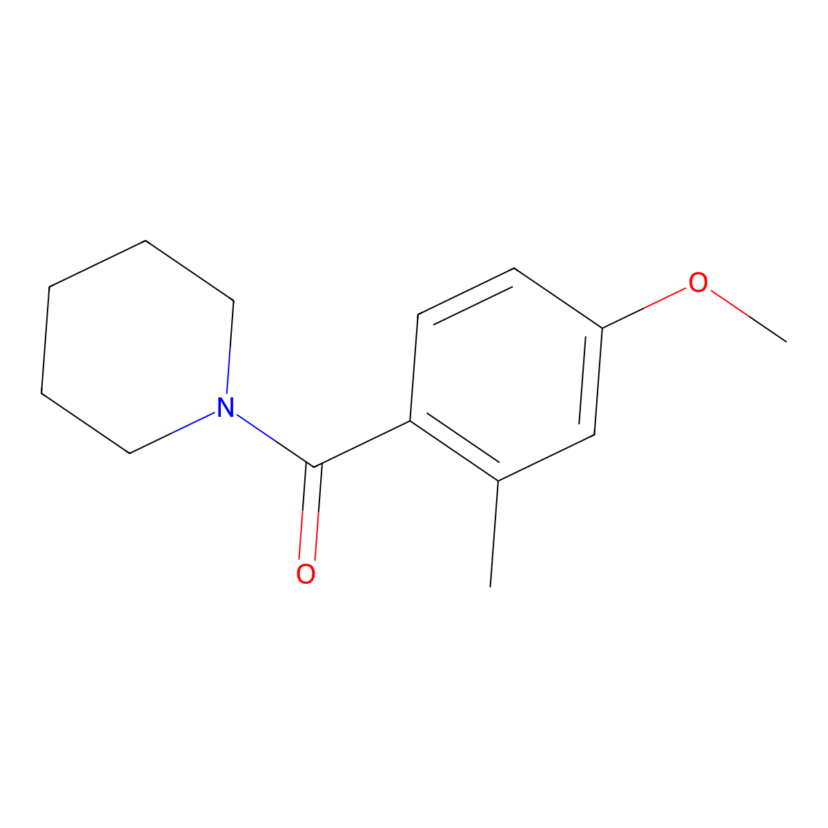 (4-Methoxy-2-methylphenyl)(piperidin-1-yl)methanone molecular structure, CAS 2807471-46-9
