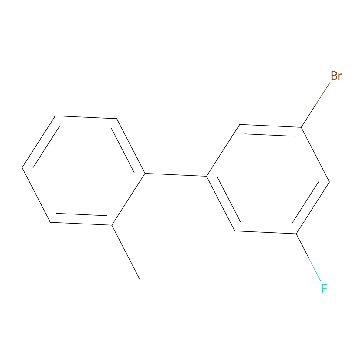 3'-Bromo-5'-fluoro-2-methyl-1,1'-biphenyl molecular structure, CAS 2807471-77-6