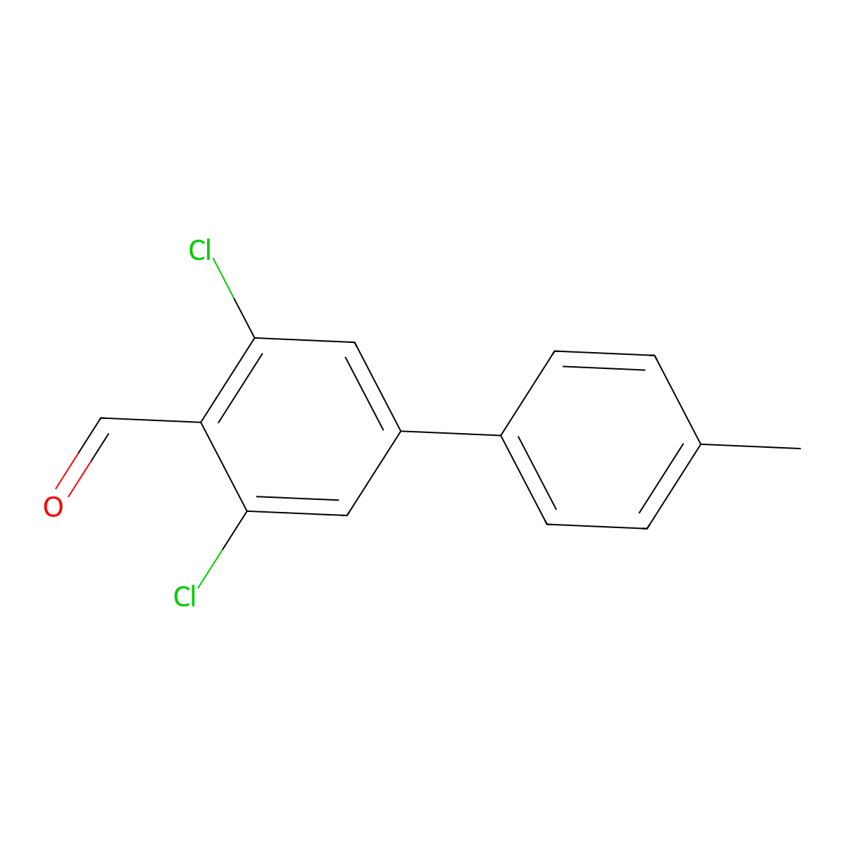 3,5-Dichloro-4'-methyl-[1,1'-biphenyl]-4-carbaldehyde molecular structure, CAS 2807471-80-1