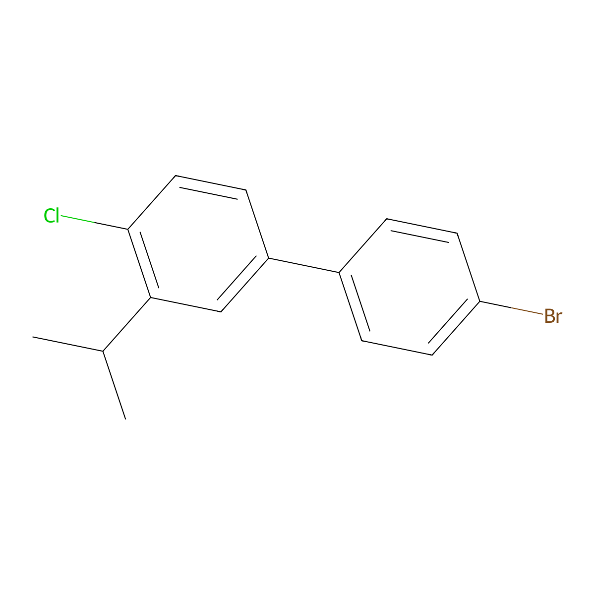4'-Bromo-4-chloro-3-isopropyl-1,1'-biphenyl molecular structure, CAS 2807471-89-0