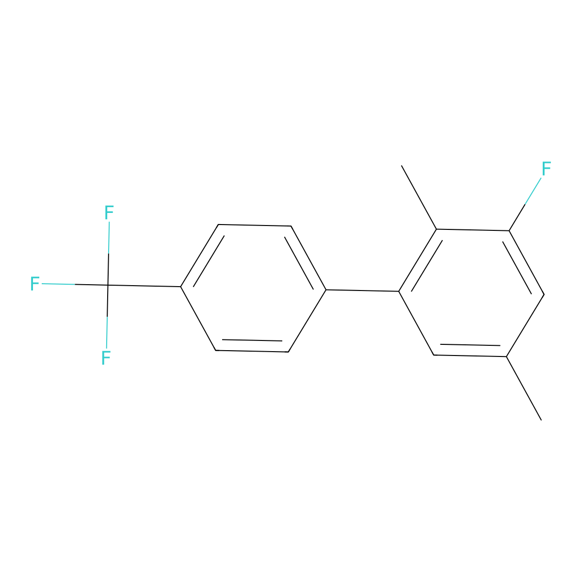 3-Fluoro-2,5-dimethyl-4'-(trifluoromethyl)-1,1'-biphenyl molecular structure, CAS 2807471-90-3