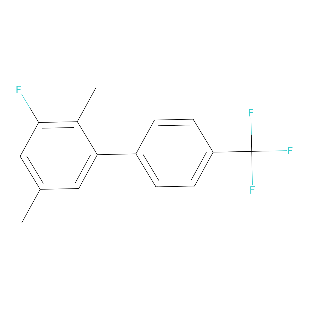 3-Fluoro-2,5-dimethyl-4'-(trifluoromethyl)-1,1'-biphenyl molecular structure, CAS 2807471-90-3