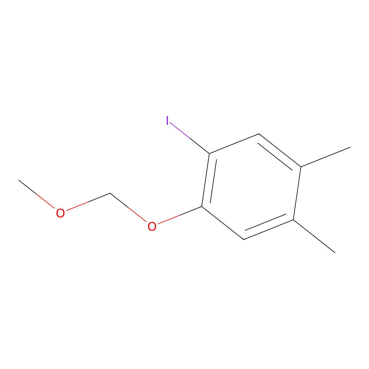 1-Iodo-2-(methoxymethoxy)-4,5-dimethylbenzene molecular structure, CAS 2807471-91-4