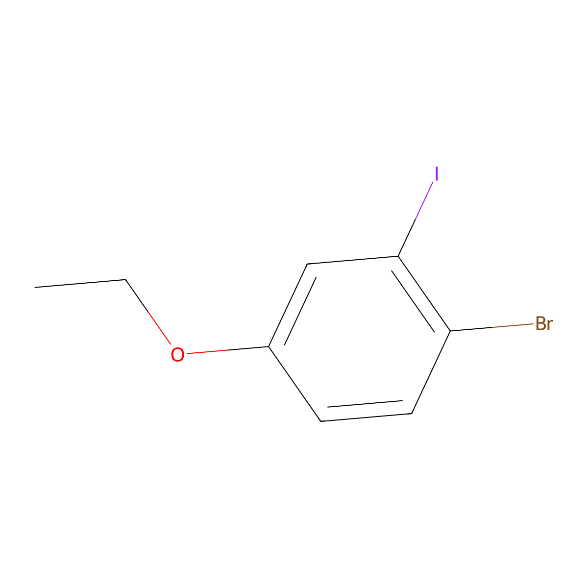 1-Bromo-4-ethoxy-2-iodobenzene molecular structure, CAS 2807471-92-5