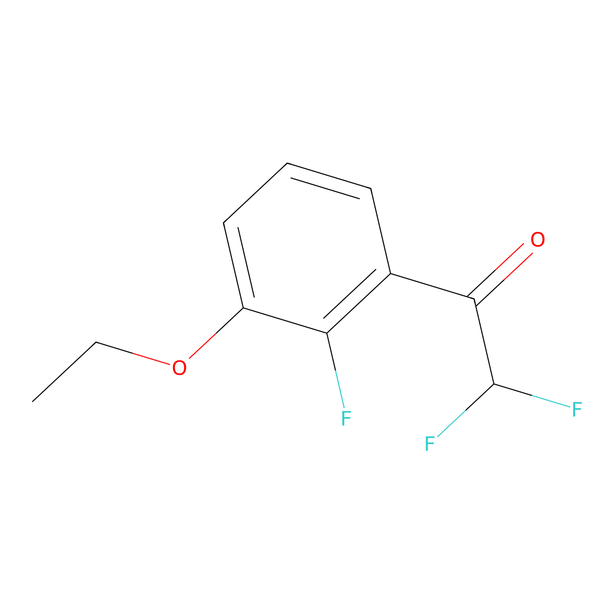 1-(3-Ethoxy-2-fluorophenyl)-2,2-difluoroethanone molecular structure, CAS 2807474-01-5