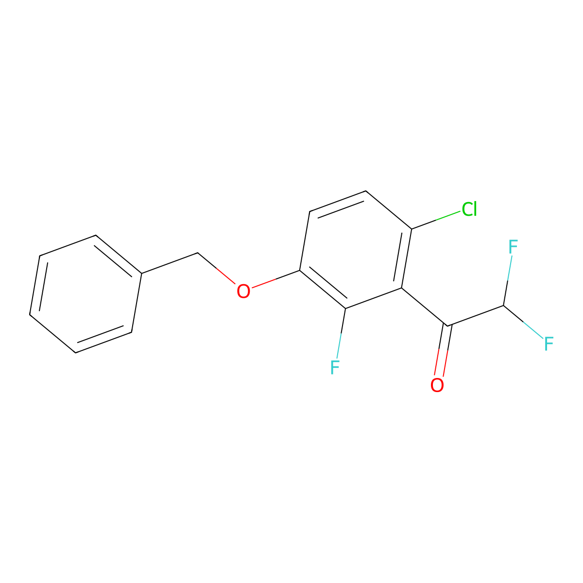 1-(3-(Benzyloxy)-6-chloro-2-fluorophenyl)-2,2-difluoroethanone molecular structure, CAS 2807474-08-2