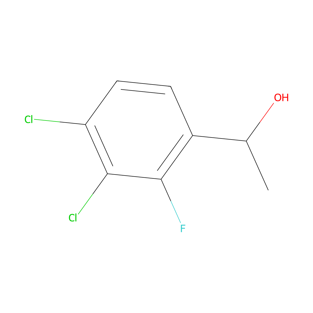 1-(3,4-Dichloro-2-fluorophenyl)ethanol molecular structure, CAS 2807474-10-6