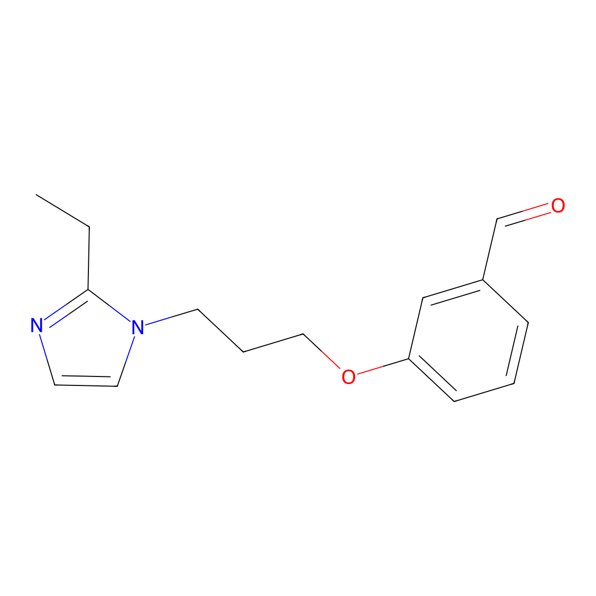 3-(3-(2-ethyl-1H-imidazol-1-yl)propoxy)benzaldehyde molecular structure, CAS 2807496-91-7