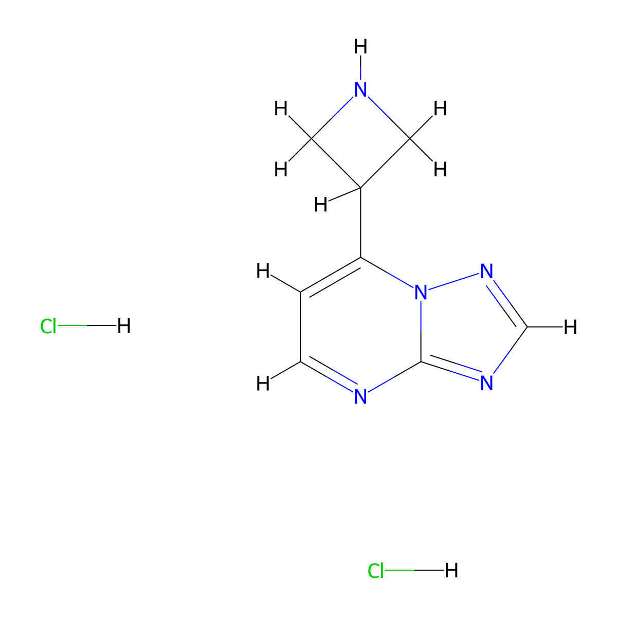 7-(Azetidin-3-yl)-[1,2,4]triazolo[1,5-a]pyrimidine dihydrochloride molecular structure, CAS 2807496-98-4