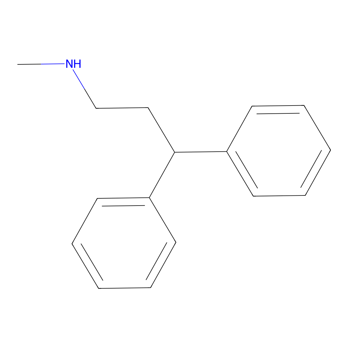 N-Methyl-gamma-phenylbenzenepropanamine molecular structure, CAS 28075-29-8