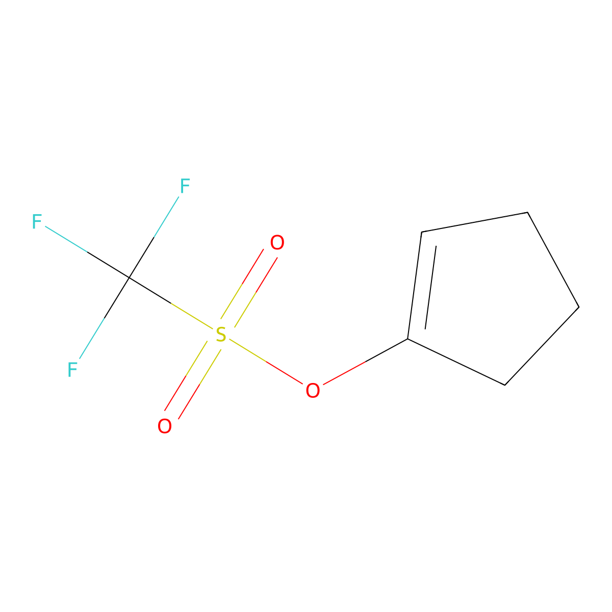 Trifluoro-methanesulfonic acid cyclopent-1-enyl ester molecular structure, CAS 28075-49-2