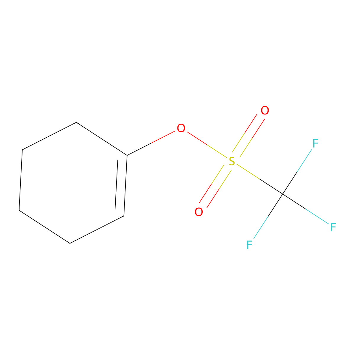 1-Cyclohexenyl trifluoromethanesulfonate molecular structure, CAS 28075-50-5
