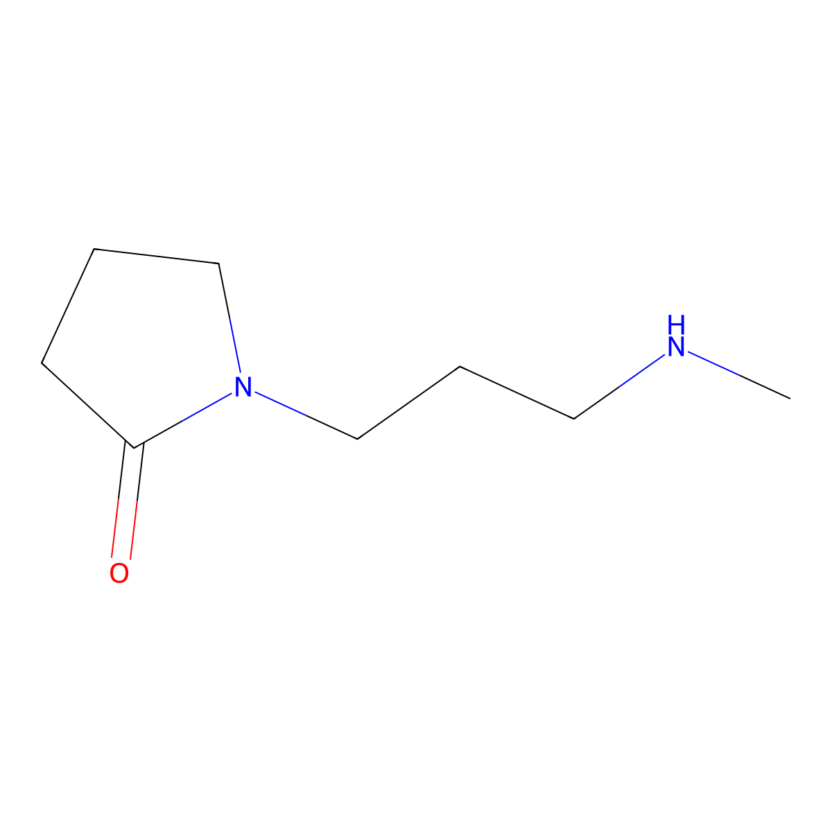 1-[3-(Methylamino)propyl]pyrrolidin-2-one molecular structure, CAS 280752-65-0