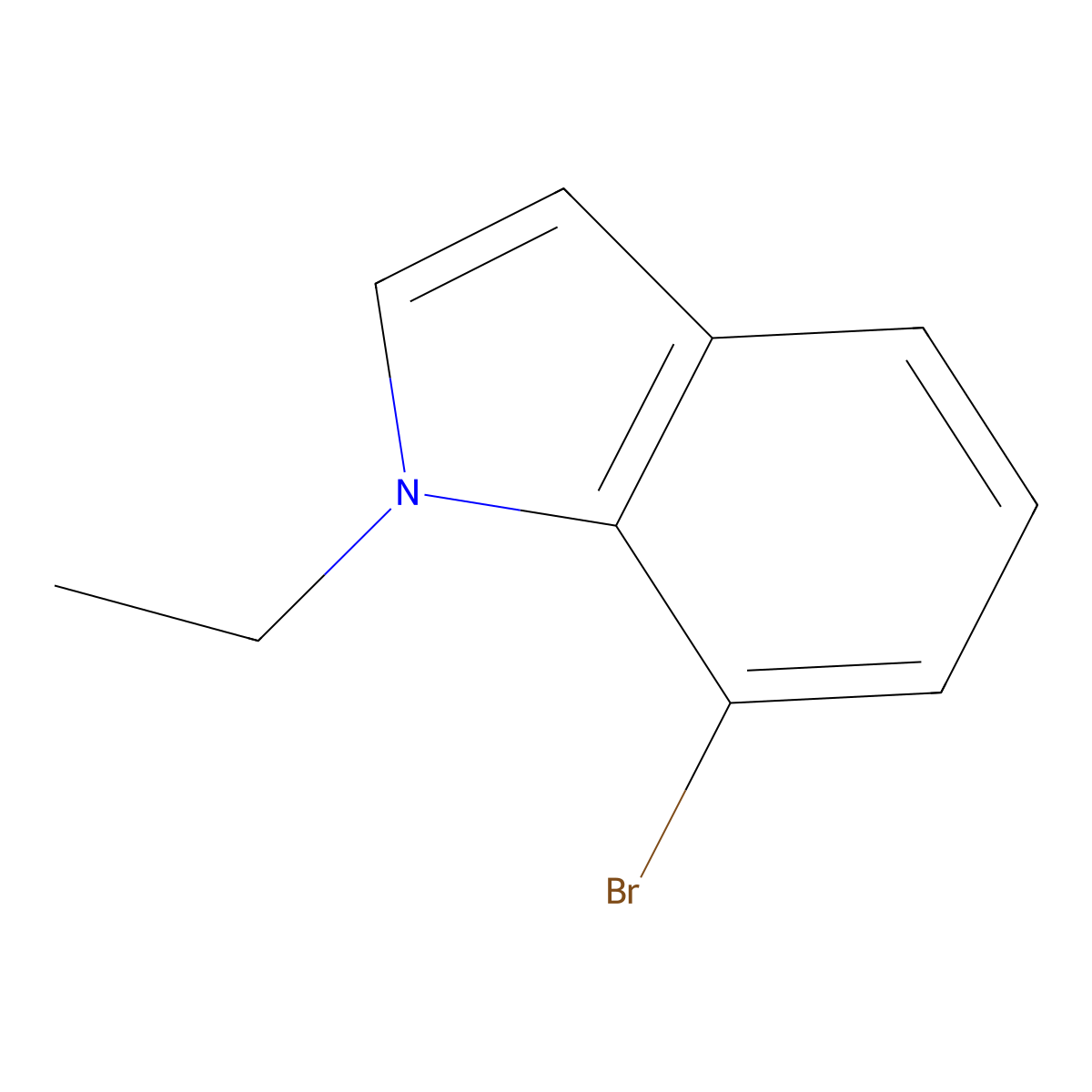 7-Bromo-1-ethyl-1H-indole molecular structure, CAS 280752-69-4