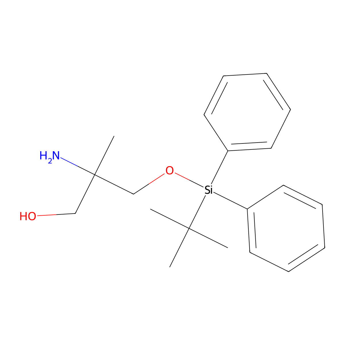 2-Amino-3-((tert-butyldiphenylsilyl)oxy)-2-methylpropan-1-ol molecular structure, CAS 280753-14-2