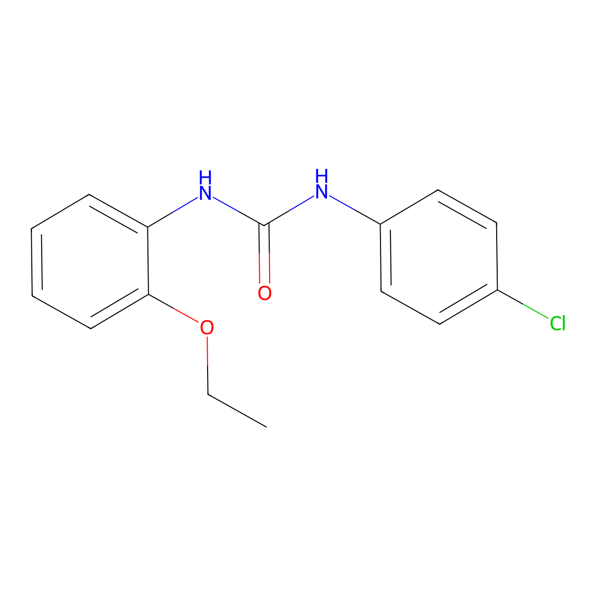 1-(4-Chlorophenyl)-3-(2-ethoxyphenyl)urea molecular structure, CAS 280753-95-9