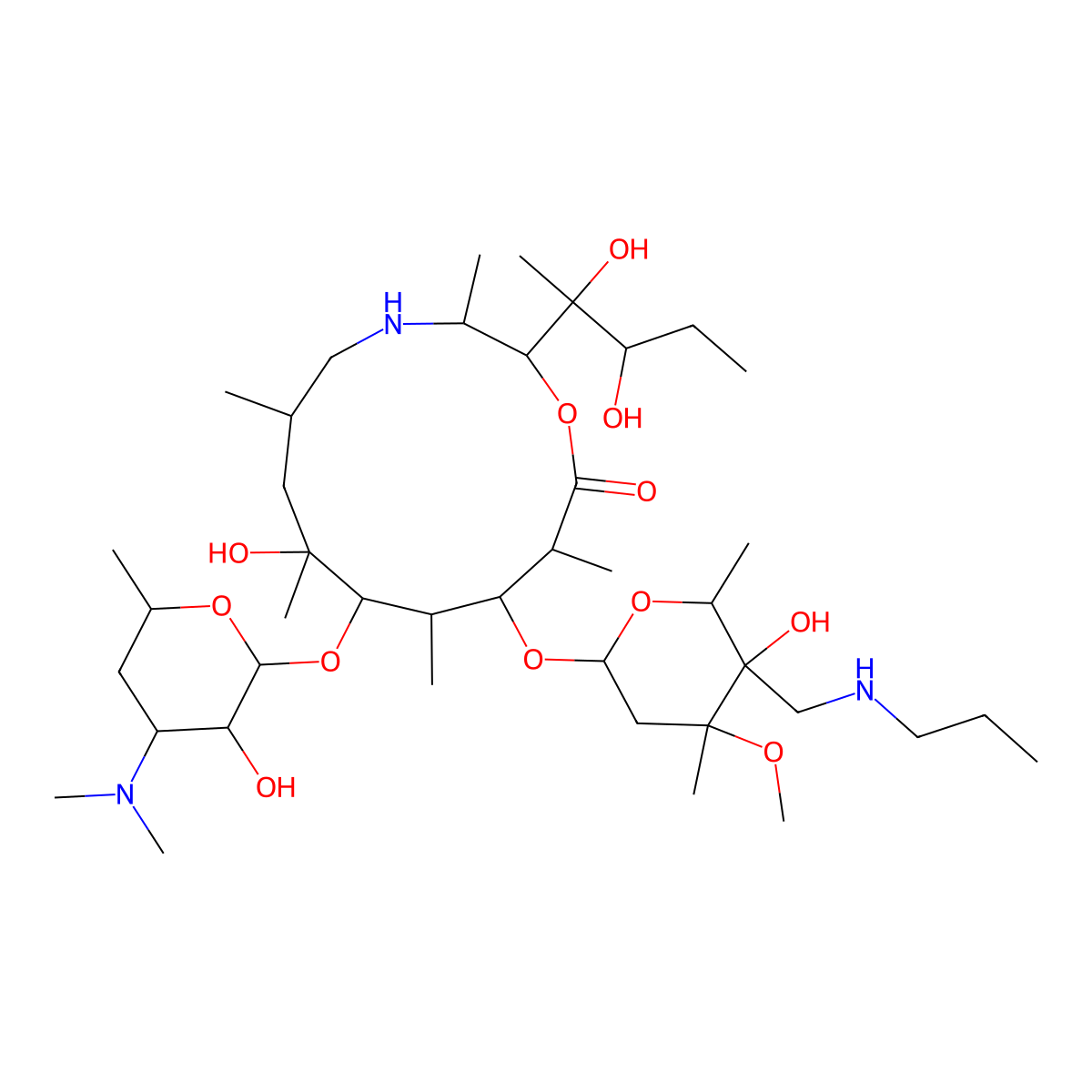 Tulathromycin B molecular structure, CAS 280755-12-6