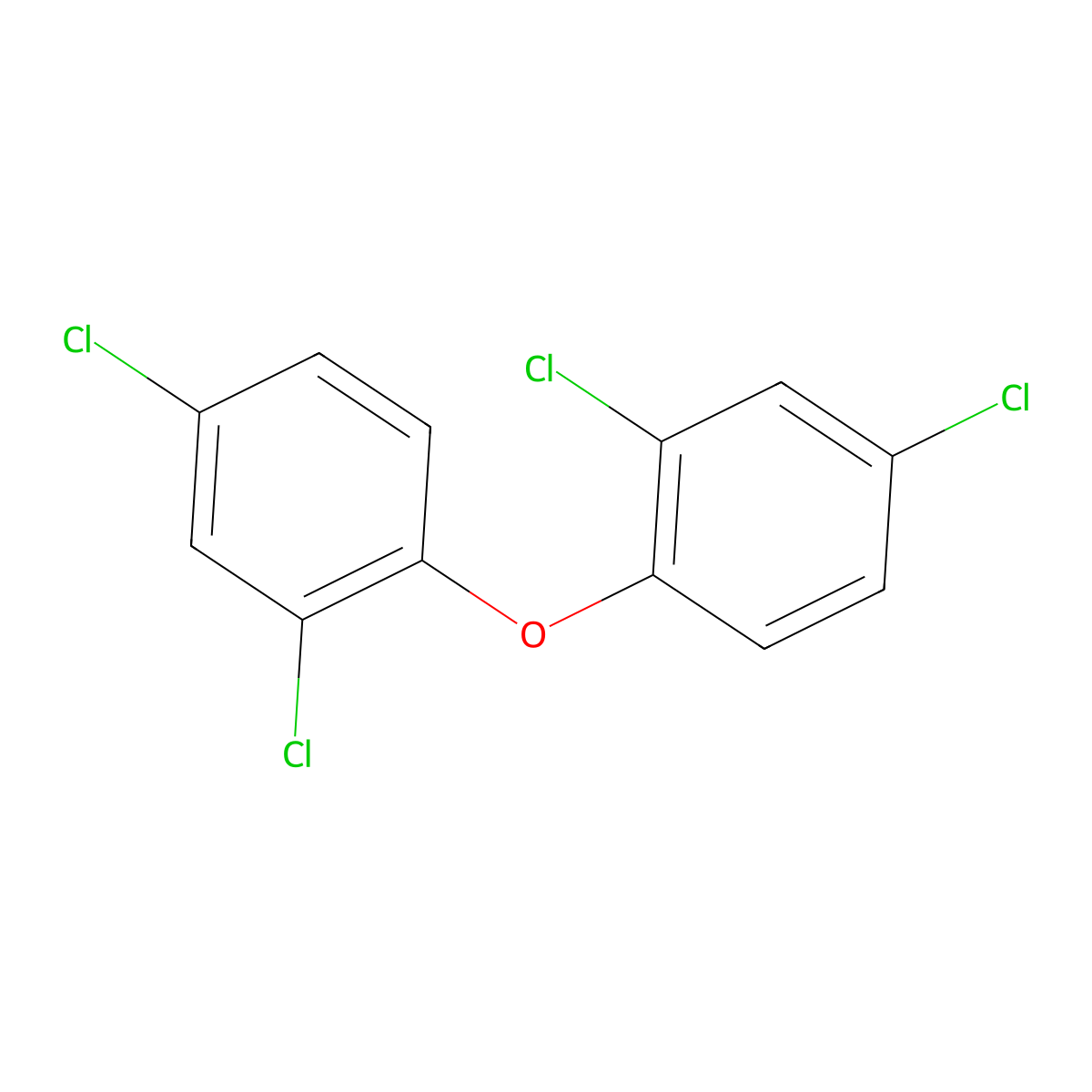 Bis(2,4-dichlorophenyl)ether molecular structure, CAS 28076-73-5