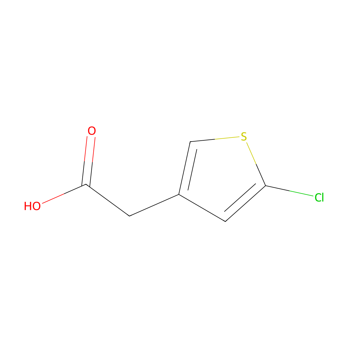 2-(5-Chlorothiophen-3-yl)acetic acid molecular structure, CAS 280760-72-7