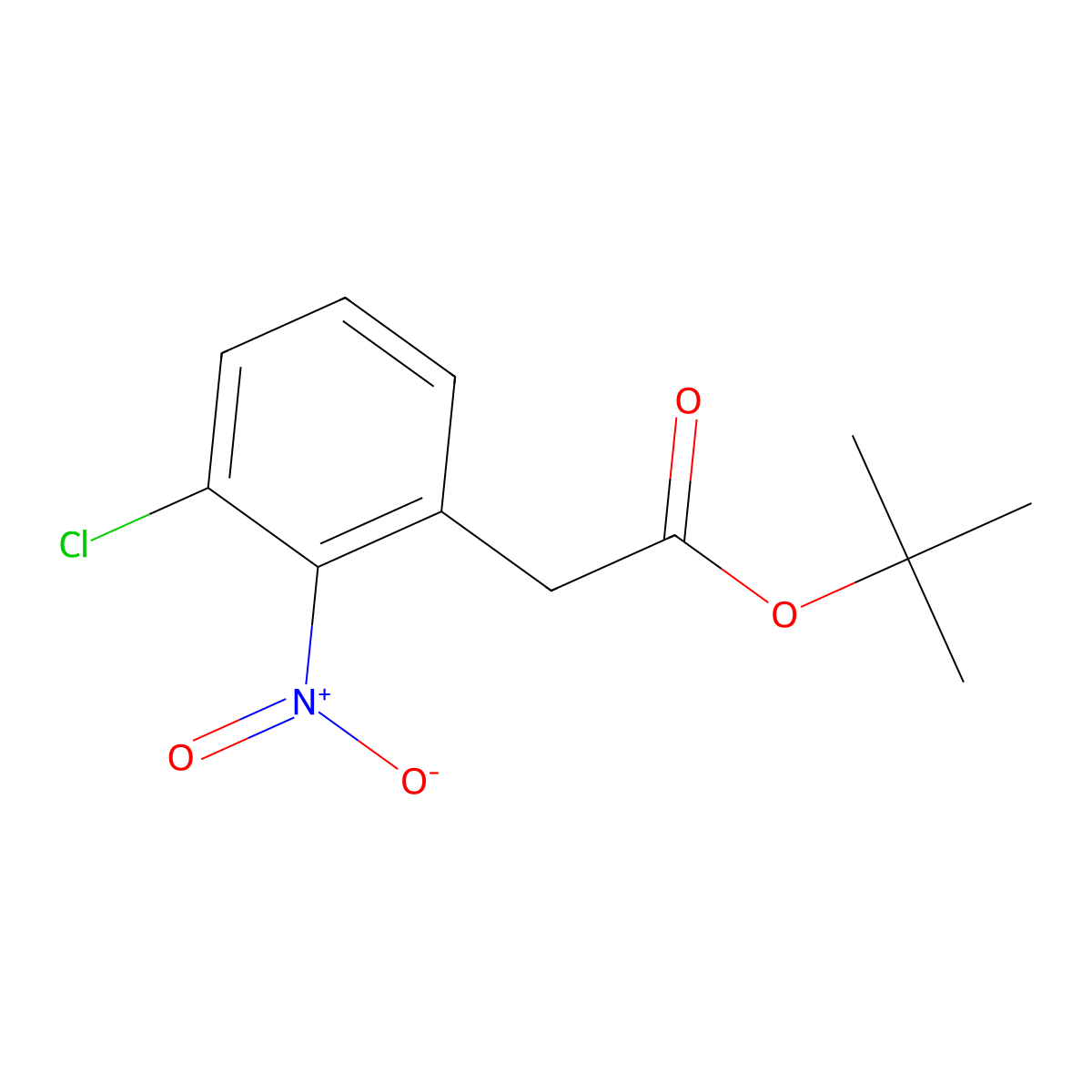 Tert-butyl 2-(3-chloro-2-nitrophenyl)acetate molecular structure, CAS 2807609-05-6
