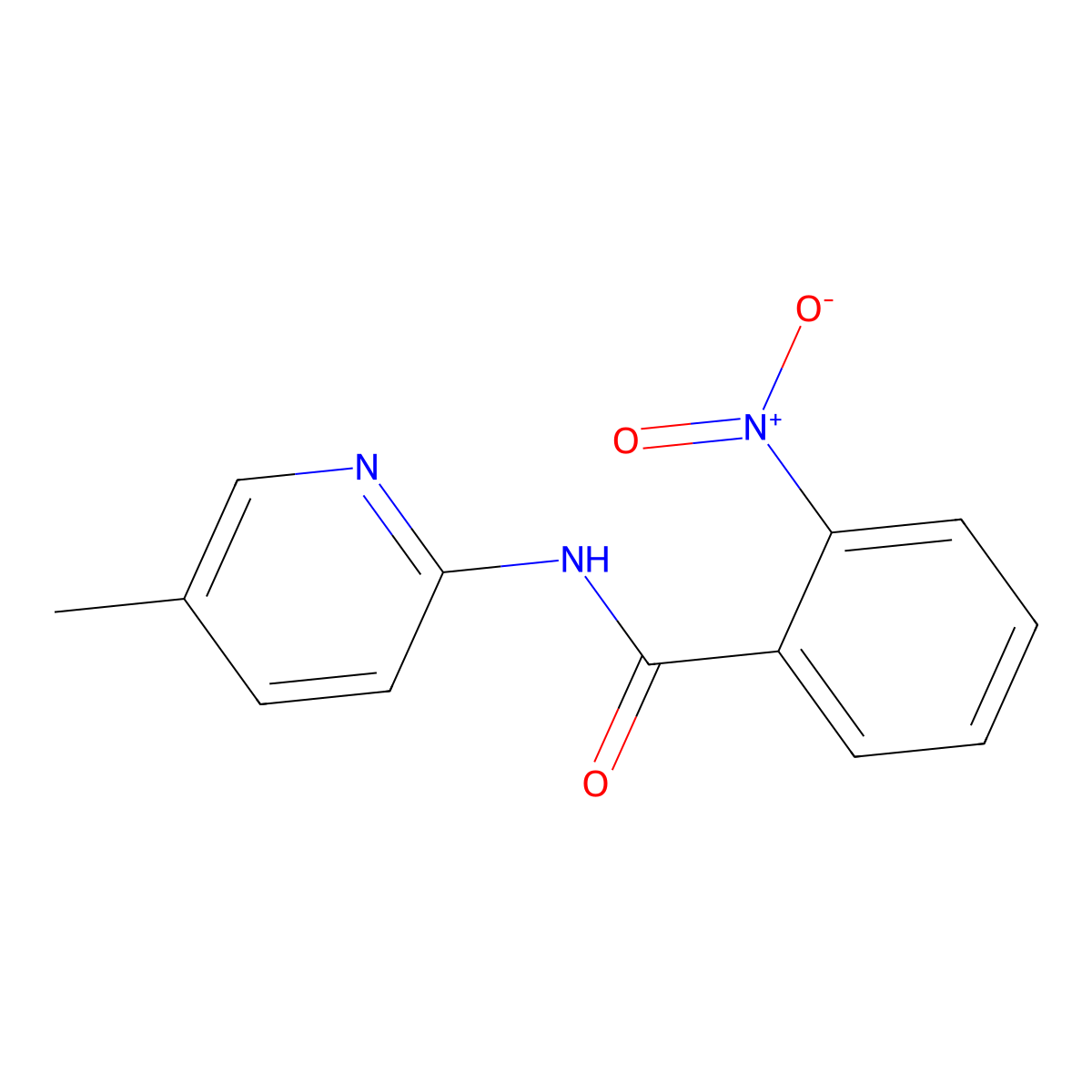 N-(5-methylpyridin-2-yl)-2-nitrobenzamide molecular structure, CAS 280771-58-6