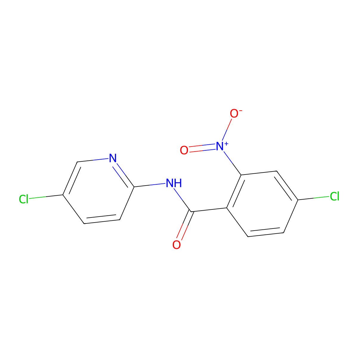 4-chloro-N-(5-chloropyridin-2-yl)-2-nitrobenzamide molecular structure, CAS 280771-78-0