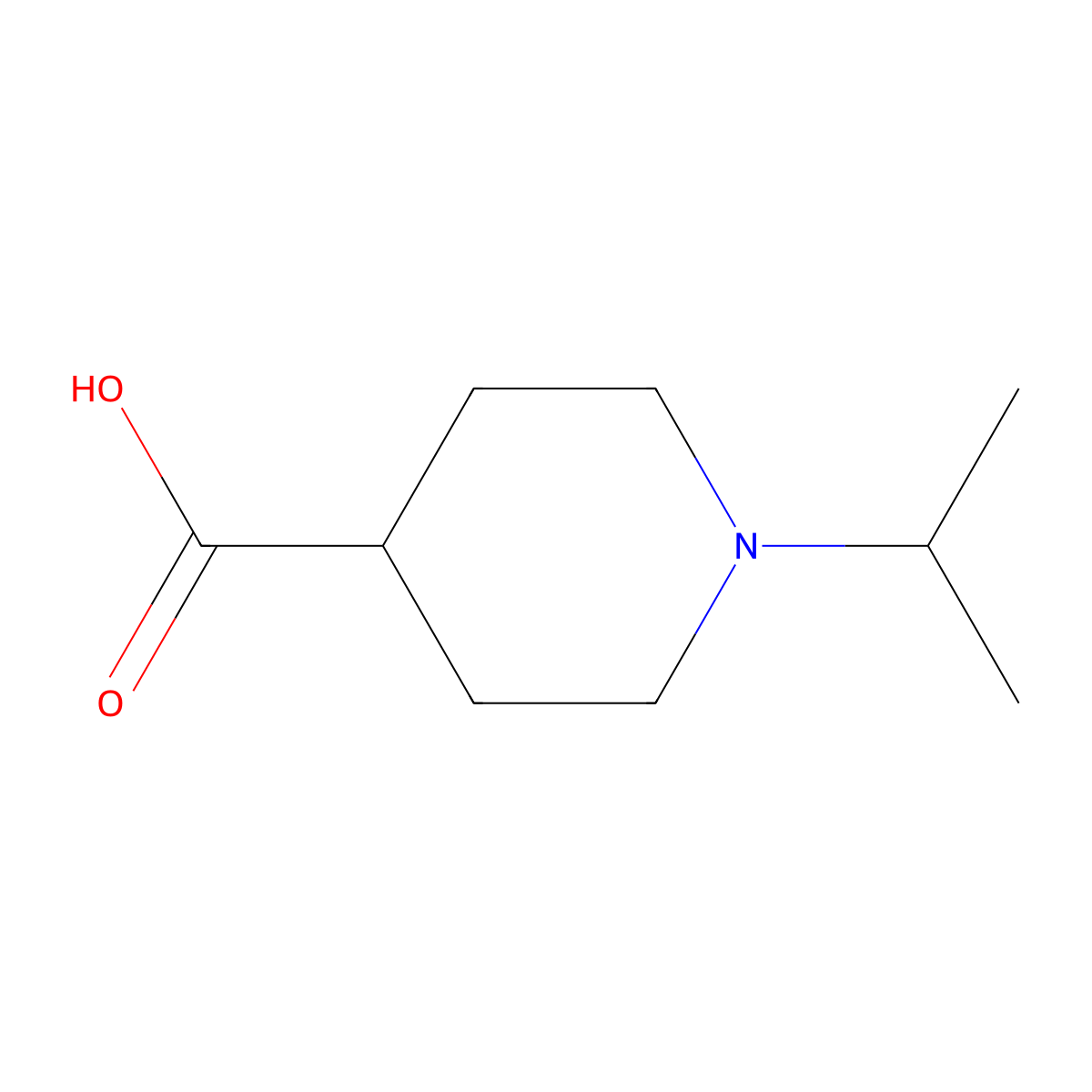 1-Isopropylpiperidine-4-Carboxylic Acid molecular structure, CAS 280771-97-3