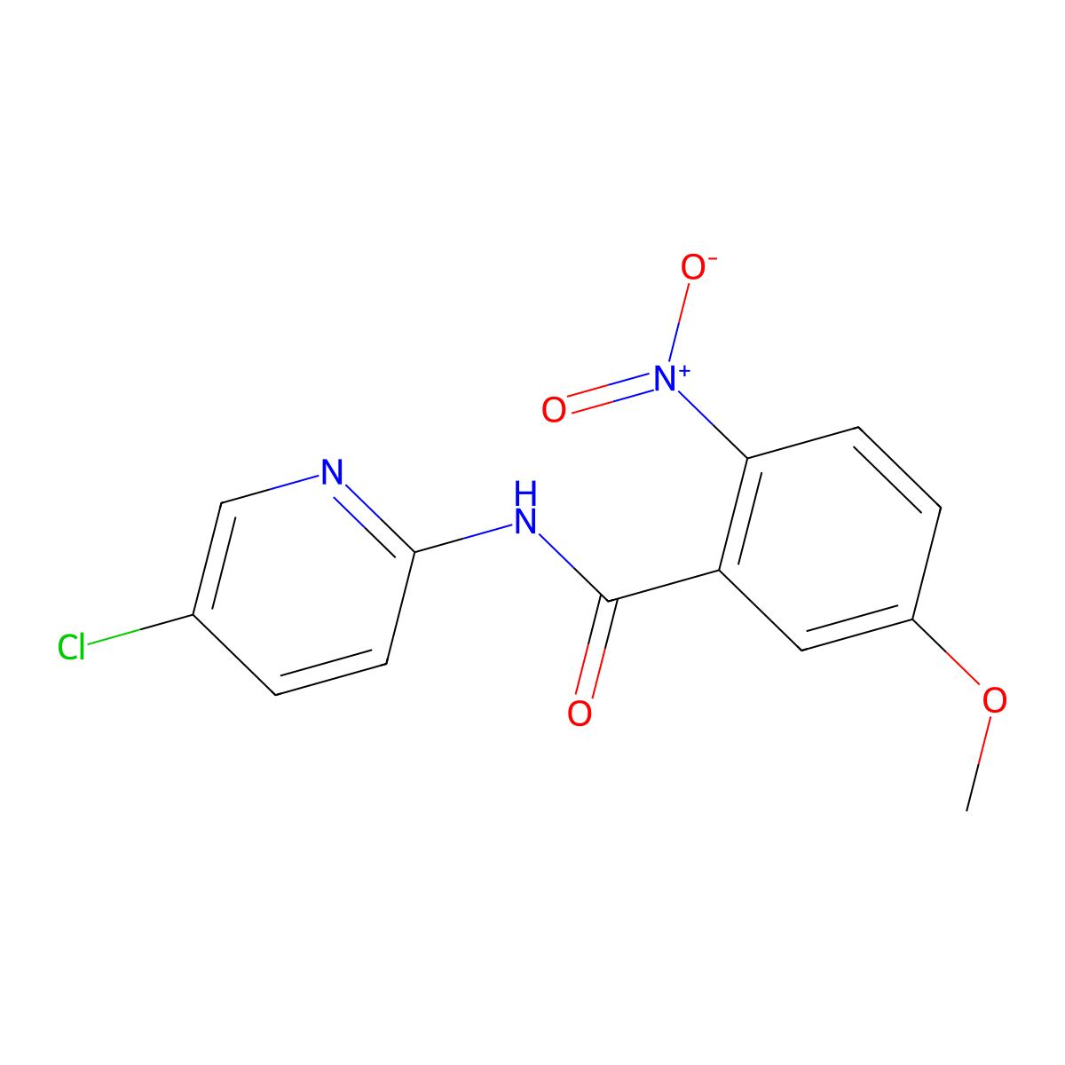 N-(5-Chloropyridin-2-yl)-5-methoxy-2-nitrobenzamide molecular structure, CAS 280773-16-2