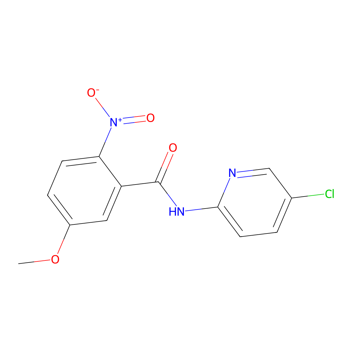 N-(5-Chloropyridin-2-yl)-5-methoxy-2-nitrobenzamide molecular structure, CAS 280773-16-2