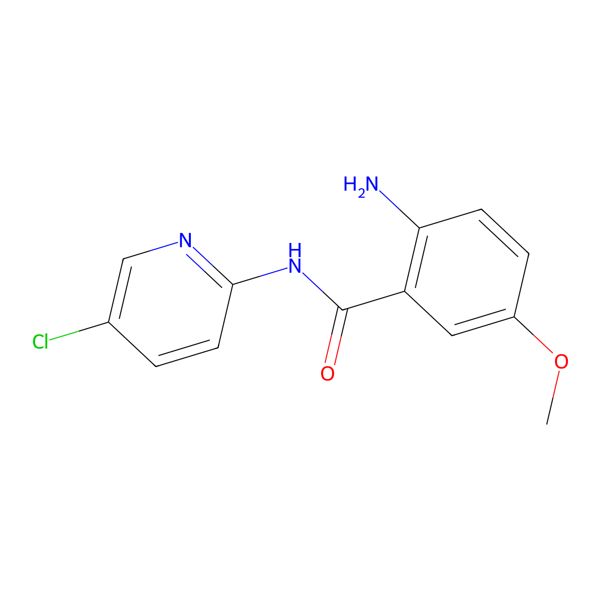 2-amino-N-(5-chloropyridin-2-yl)-5-methoxybenzamide molecular structure, CAS 280773-17-3